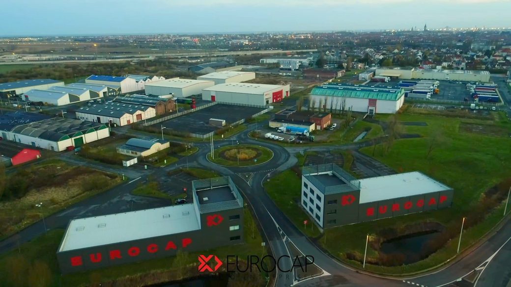 Vue du parc d’activités EUROCAP Calais, à Coquelles.